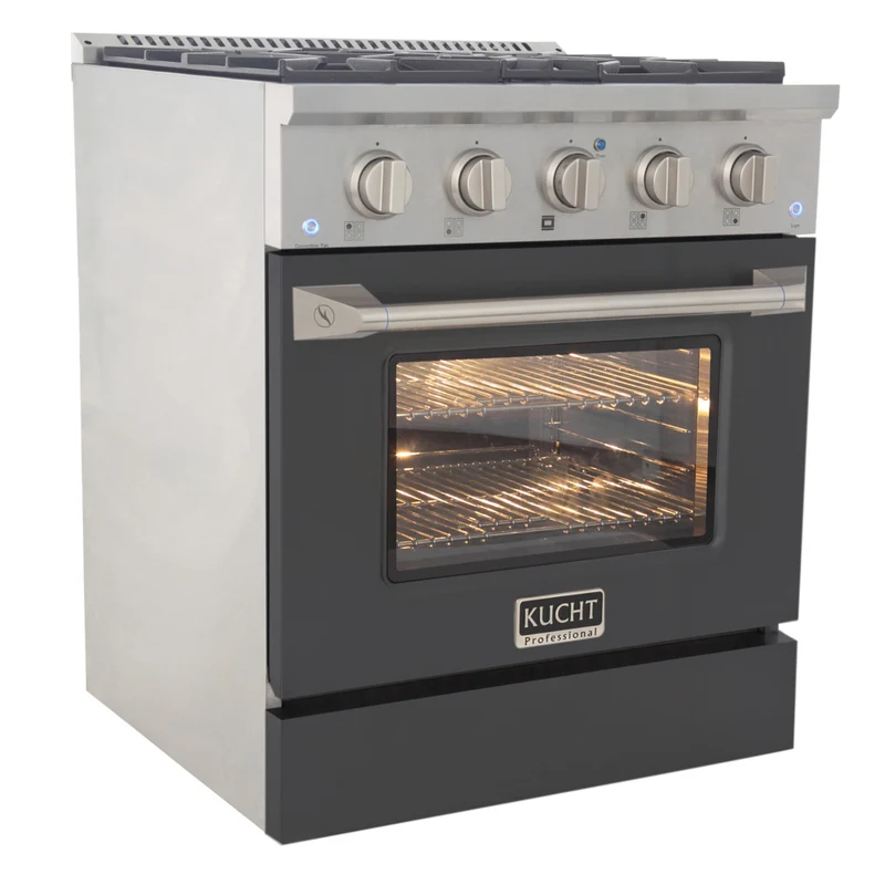 Kucht - 30 po Série KDF Cuisinière Pro Style au gaz propane - Acier inoxydable/Gris ciment