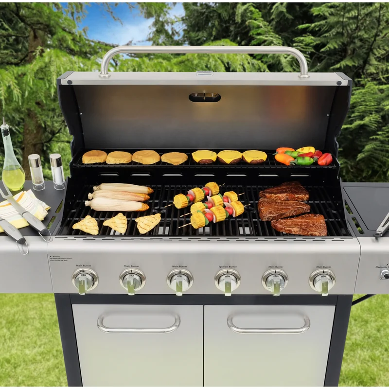 Kenmore - Barbecue au gaz XL à 6 brûleurs avec brûleur latéral