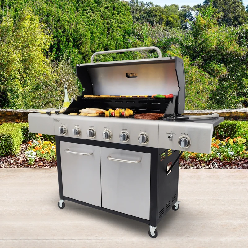 Kenmore - Barbecue au gaz XL à 6 brûleurs avec brûleur latéral
