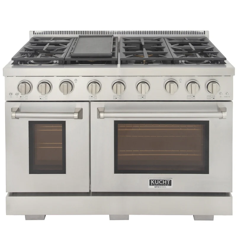 Kucht 48" KFX-X Series Pro Style Propane Gas Range - Stainless Steel