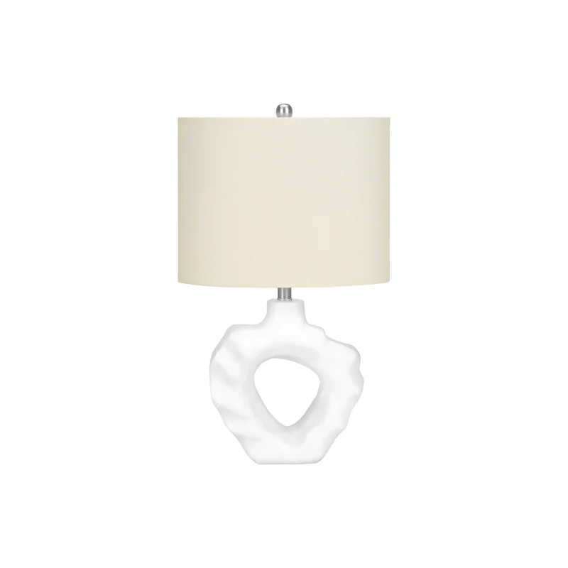 Monarch Specialties 25" H Table Lamp - Cream Resin / Ivory / Cream Shade