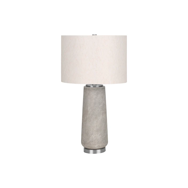 Monarch Specialties 29" H Table Lamp - Grey Resin / Ivory / Cream Shade