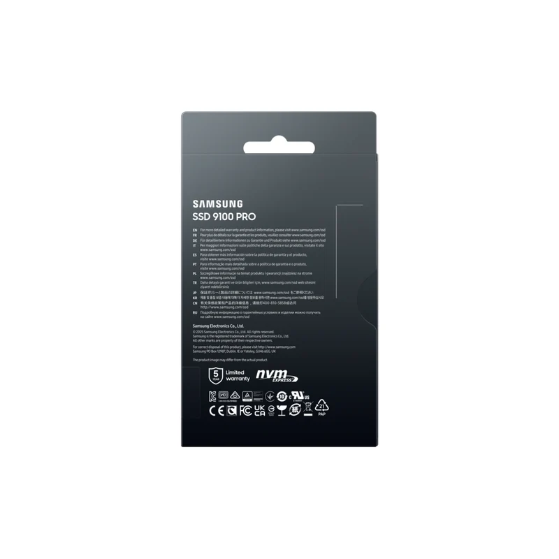 Samsung MZ-VAP2T0B/AM 9100 PRO Series - 2 TB PCIe Gen 5. X4 NVMe 2.0 - Black