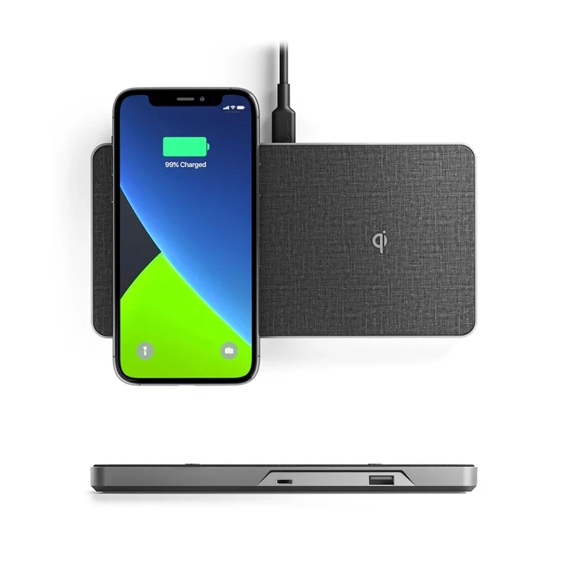 ALOGIC - Station de charge sans fil 3-en-1 Ultra Power - Double charge sans fil avec sortie de charge USB-A