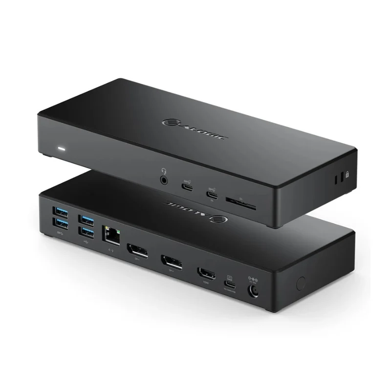 ALOGIC - Station d'accueil USB-C triple écran DP Alt. Mode - MA3 avec alimentation 100 W (chargement d'ordinateur portable) - 2 x DP et 1 x HDMI avec prise en charge jusqu'à 4K 60 Hz
