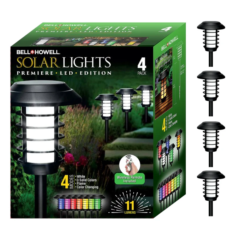 Bell + Howell Color Disk Lights Solar Pathway LED Lights