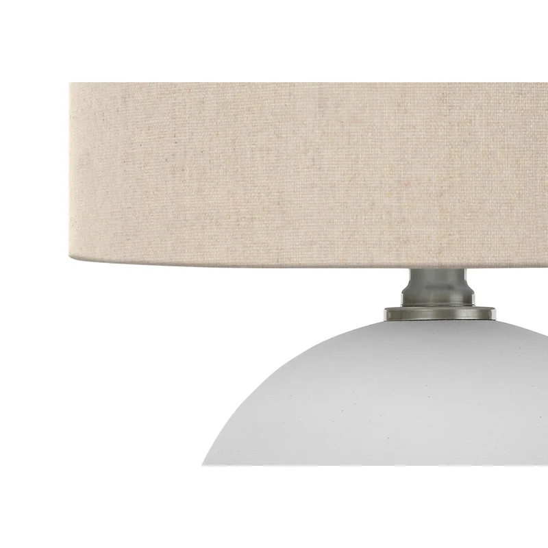 Monarch Specialties - Luminaire - 16 po H Lampe De Table - Abat-Jour Crème - Crème Céramique - Contemporain