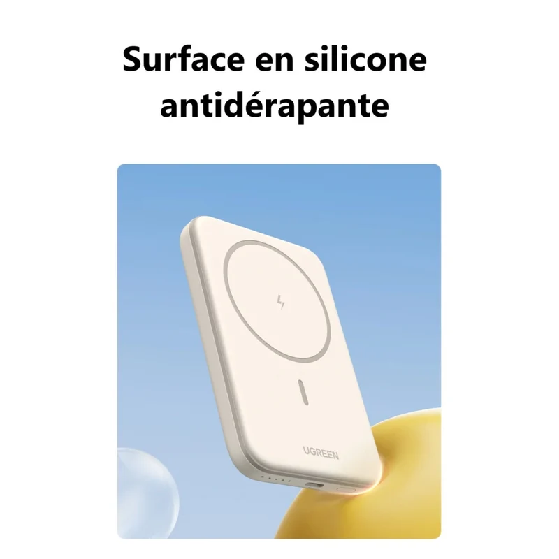 UGREEN - Mini batterie externe magnétique sans fil 20 W 10 000 mAh - Blanc