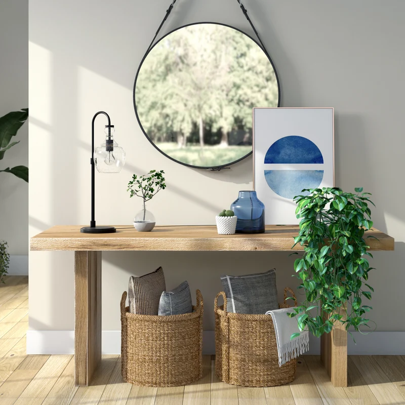 Hudson&Canal Verona 27" Tall Arc Table Lamp with Glass Shade - Blackened Bronze/Seeded