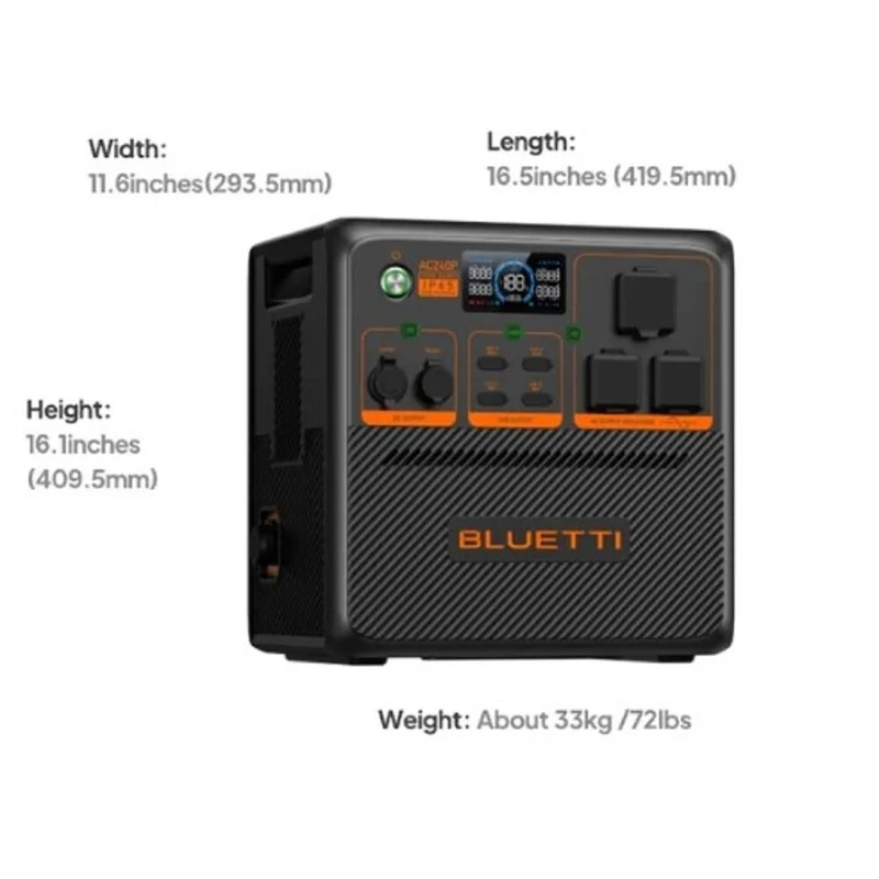 Bluetti Premium AC240P 2048Wh Portable Power Station with B210P Expanded Battery and SP200L Solar Panel Bundle