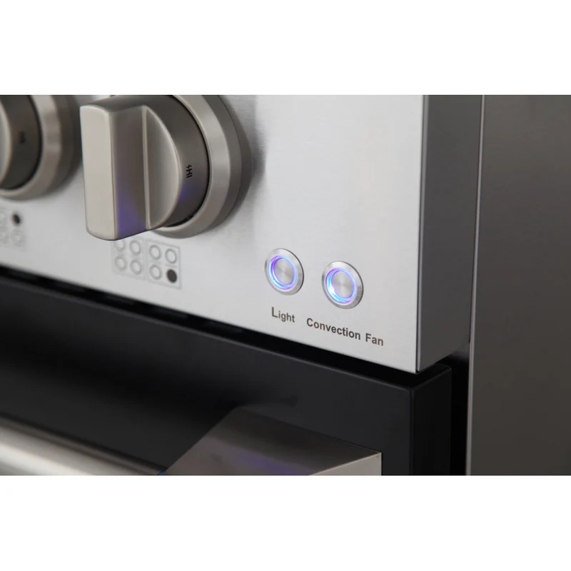 Kucht - 48 po Série KDF Cuisinière Pro Style à double combustible - Acier inoxydable/Noir