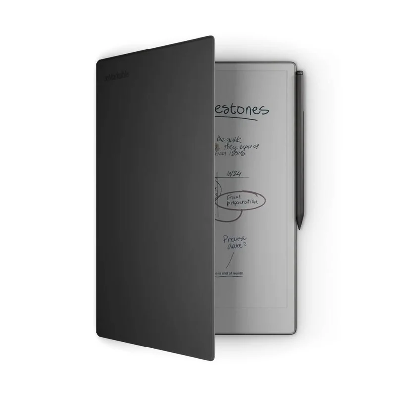 reMarkable Premium Leather Book Folio for Paper Pro Tablets - Black