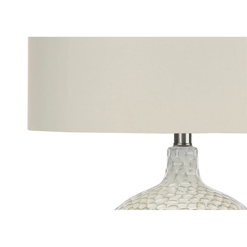 Monarch Specialties 28" H Contemporary Table Lamp - Cream Ceramic / Ivory / Cream Shade