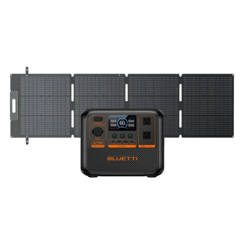 Bluetti - Centrale électrique portative Premium Série AC70P et panneau solaire SP200L