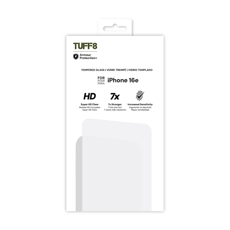 TUFF8 - Iphone 17E/16E - Verre Trempé