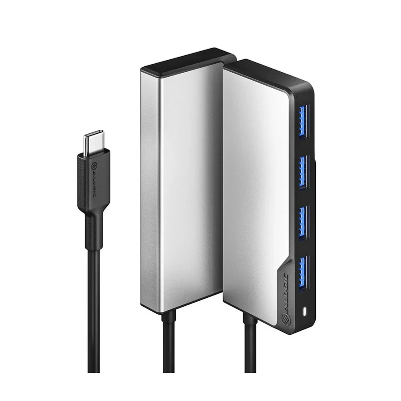 ALOGIC - Hub USB-C Fusion SWIFT 4 en 1 - Gris sidéral