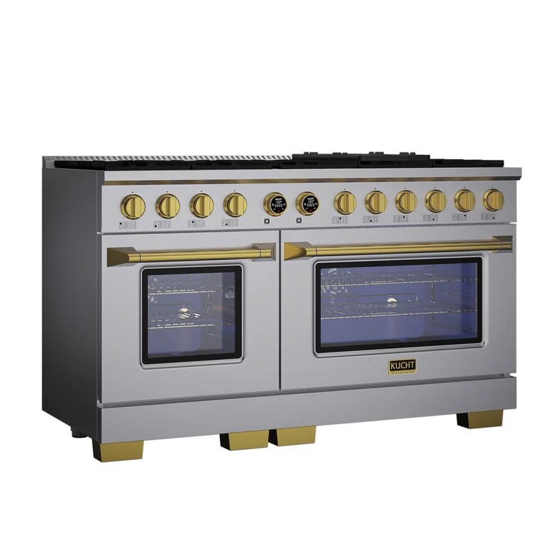 Kucht - 60 po Série KXP Cuisinière double énergie Propane - Acier inoxydable/Or