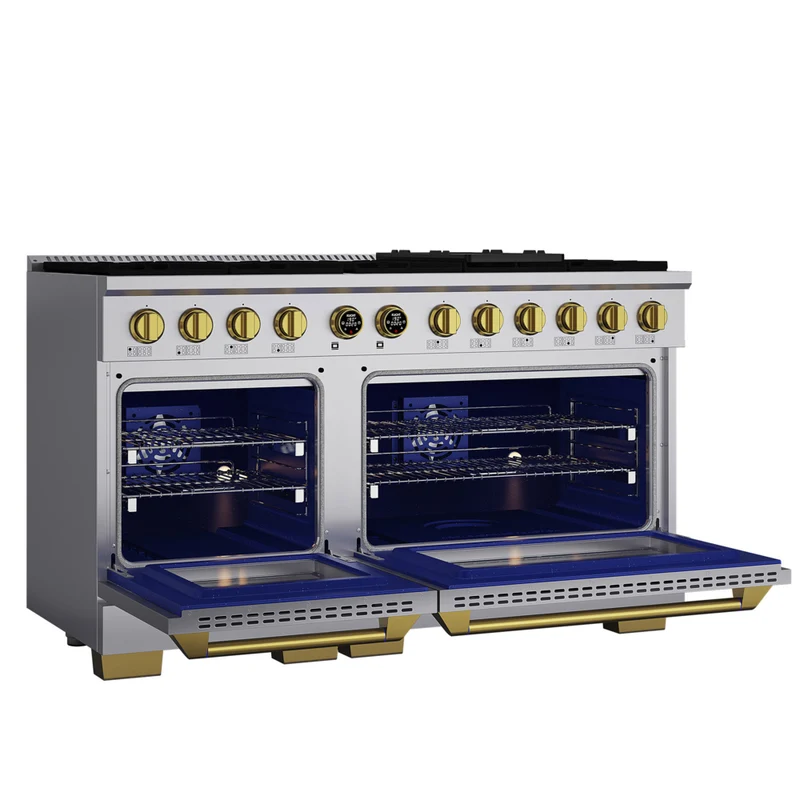 Kucht - 60 po Série KXP Cuisinière double énergie Propane - Acier inoxydable/Or