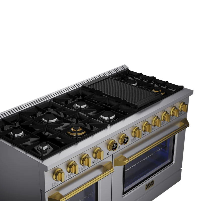 Kucht 60" KXP Series Dual Fuel Range Propane Gas - Stainless Steel/Gold