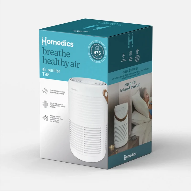 HoMedics TotalClean T95 3-in-1 Air Purifier with HEPA Filter