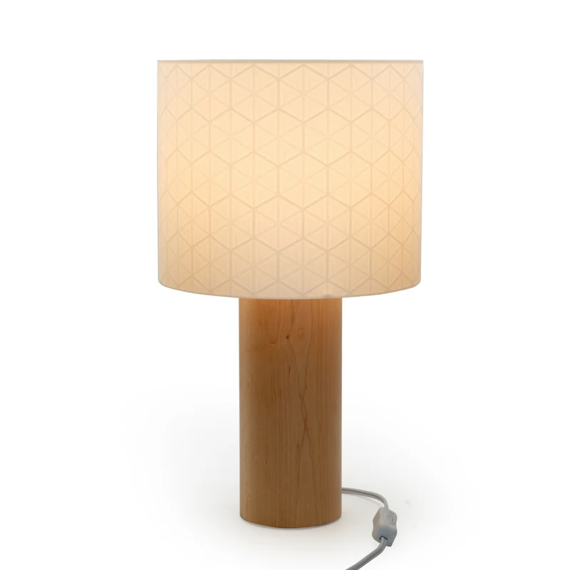 Decent Living - Lampe de table en bois d'érable - Motif Kumiko 2
