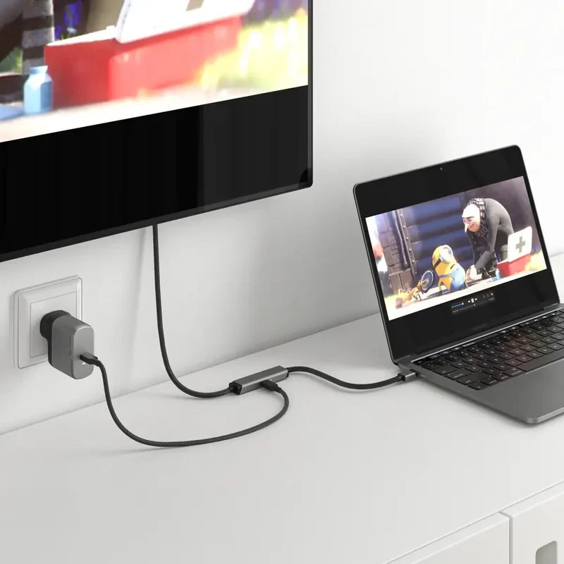 ALOGIC - Câble USB-C mâle vers HDMI mâle Ultra avec alimentation - 2m