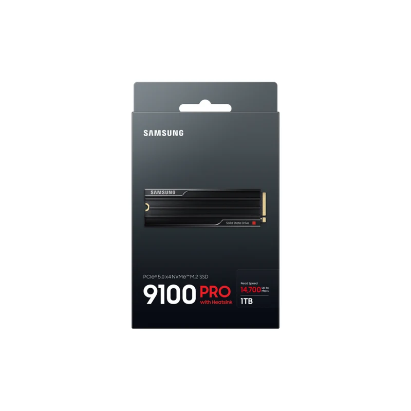 Samsung 9100 Pro with Heatsink PCIe Gen5. X4 NVMe 2.0 - 1 TB - BLACK