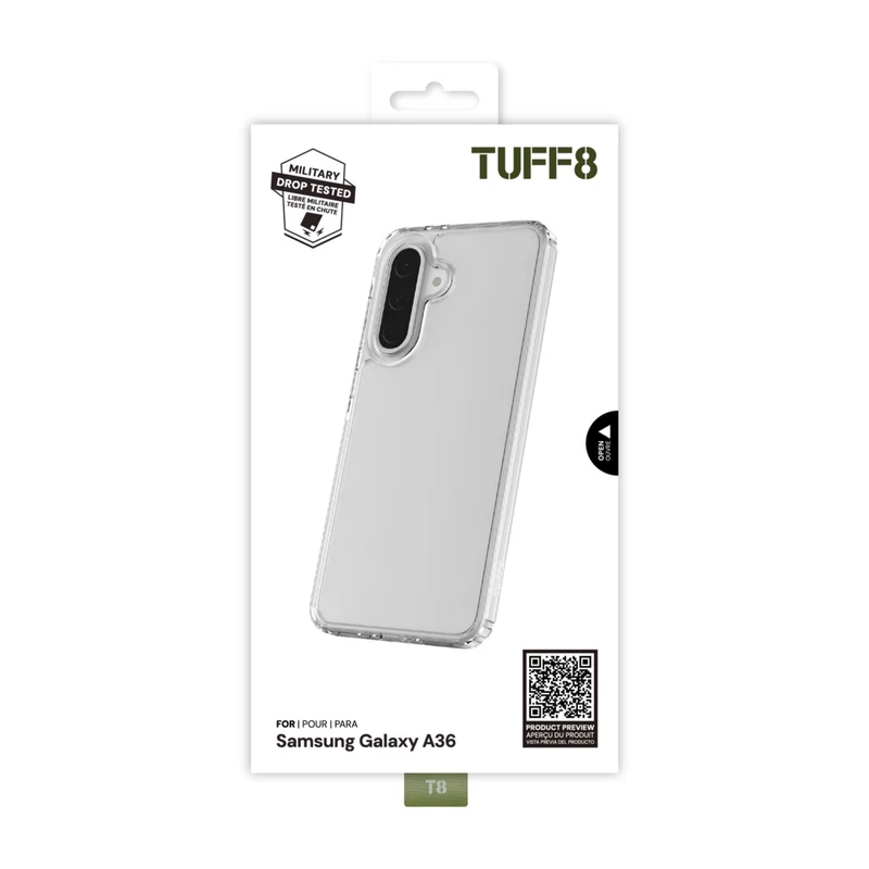 TUFF8 Samsung Galaxy A36 Clear Case