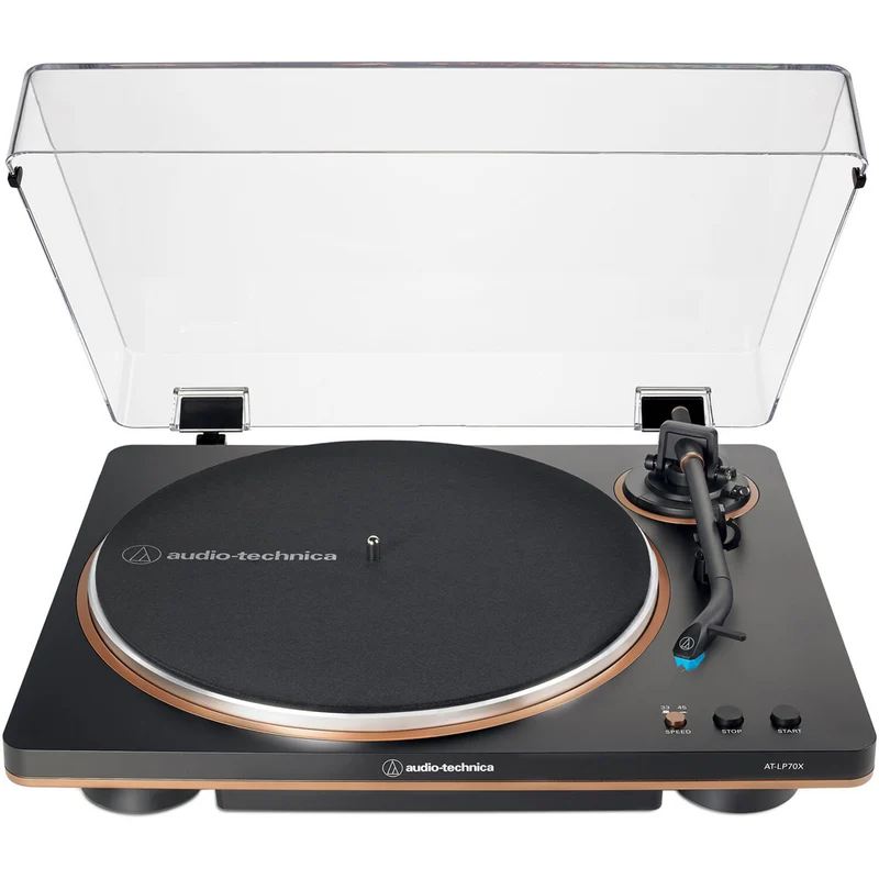 Audio-Technica Fully Automatic Belt-Drive Turntable - Black and Bronze