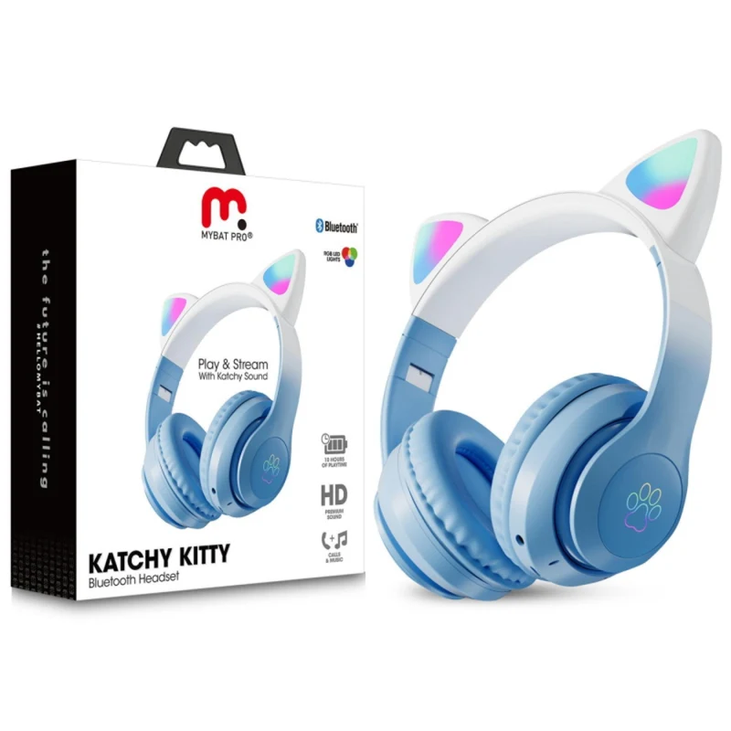 MyBat Pro Katchy Kitty Wireless Headset - Blue