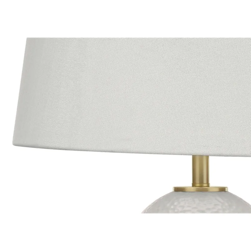 Monarch Specialties - Luminaire - 26 po H Lampe De Table - Céramique Blanche - Abat-Jour Ivoire / Crème - Transitionnel