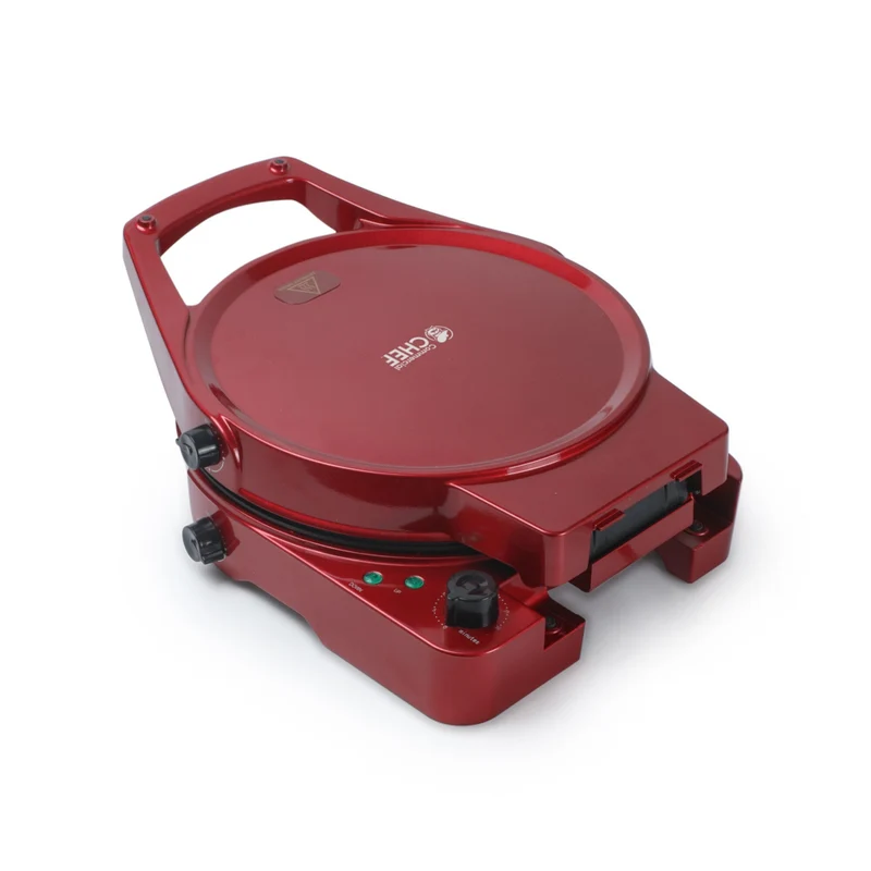 Commercial Chef Countertop Indoor Non-Stick Electric Grill and Pizza Maker