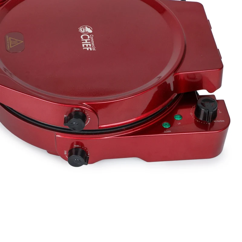 Commercial Chef Countertop Indoor Non-Stick Electric Grill and Pizza Maker