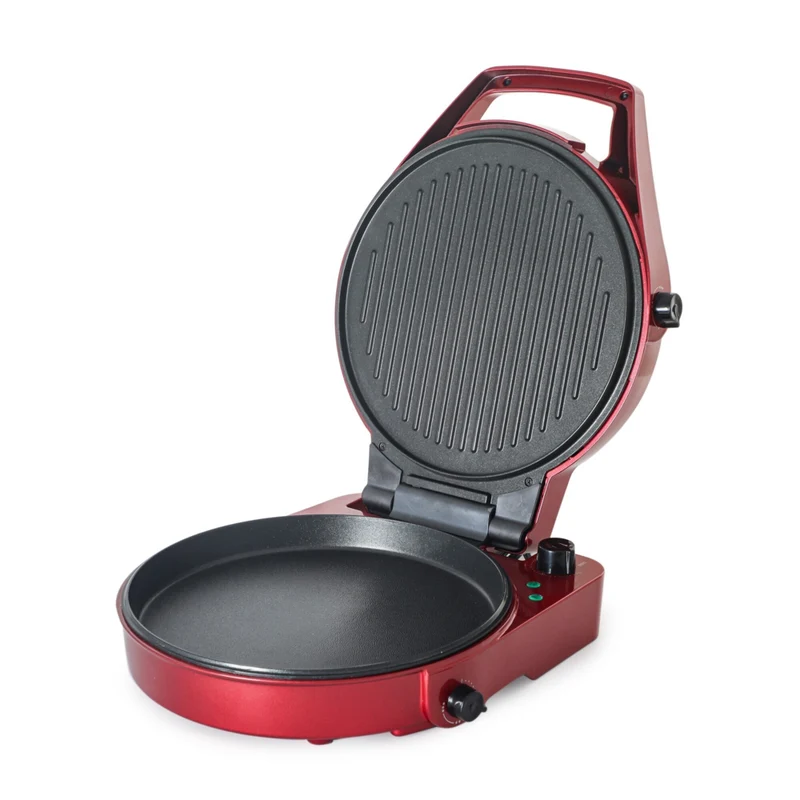 Commercial Chef Countertop Indoor Non-Stick Electric Grill and Pizza Maker
