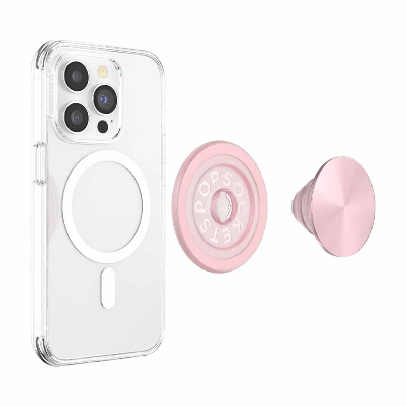 PopSockets - PopGrip pour MagSafe rond avec anneau adaptateur Pinky