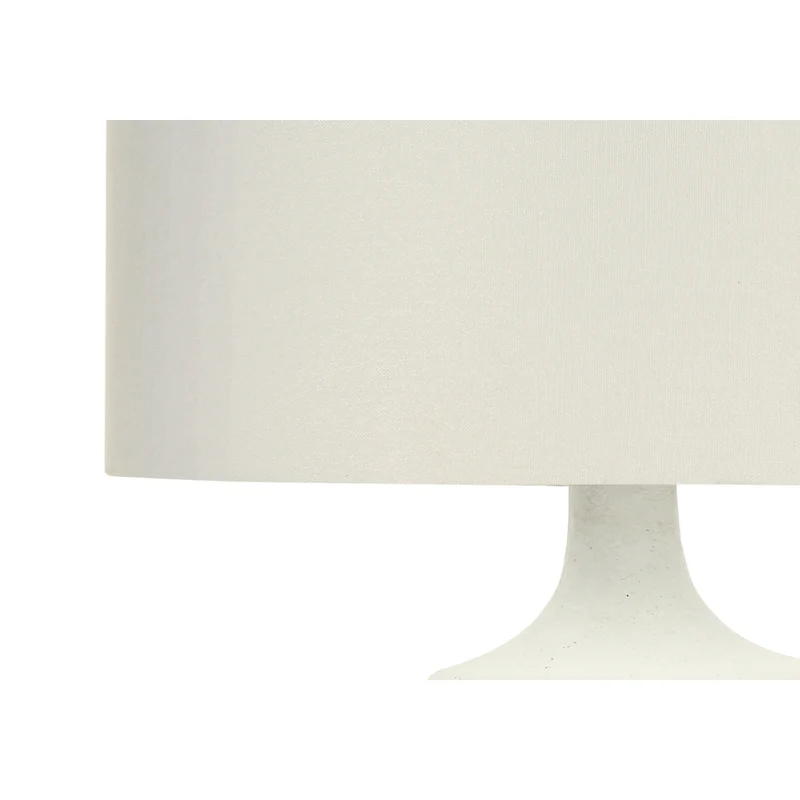 Monarch Specialties 26" H Contemporary Table Lamp - Ivory / Cream Shade / Cream Resin