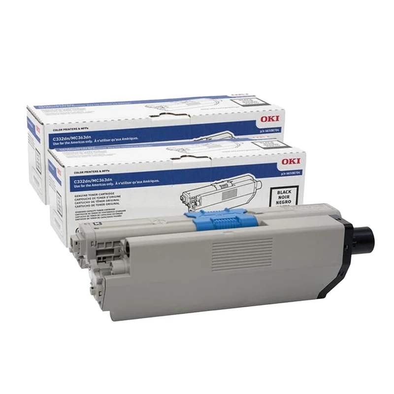 Okidata - 46508704 C332 Toner OEM - Rendement Standard - Noir - Paquet de 2