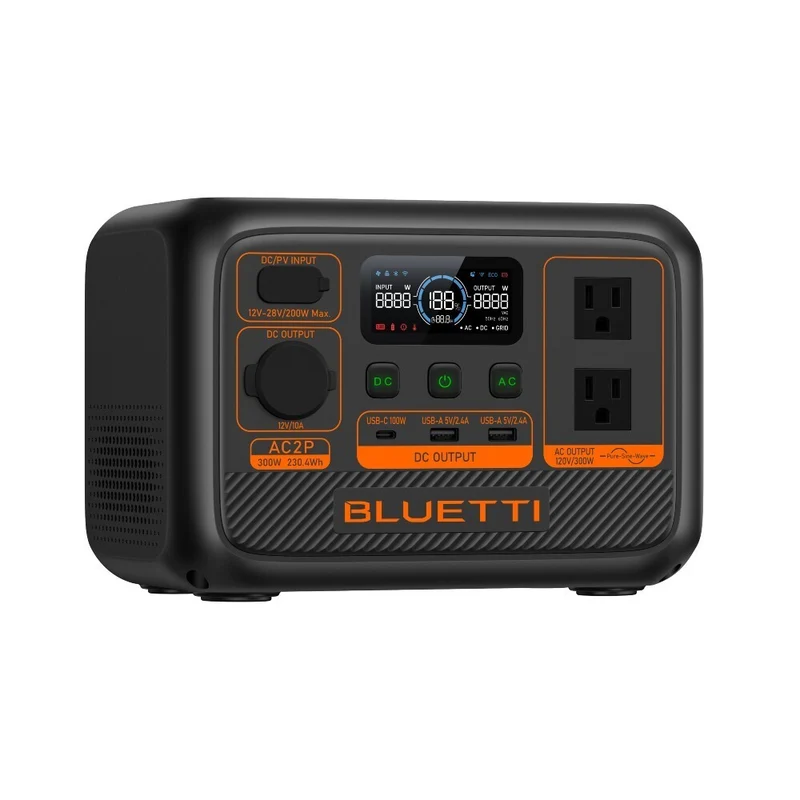 Bluetti - Centrale électrique portative AC2P de la série Premium et panneau solaire SP200L
