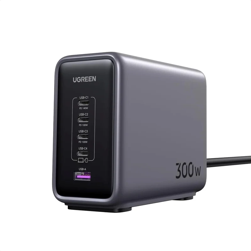 UGREEN Nexode 300W 5-Port GaN USB-C/USB-A PD Desktop Charger