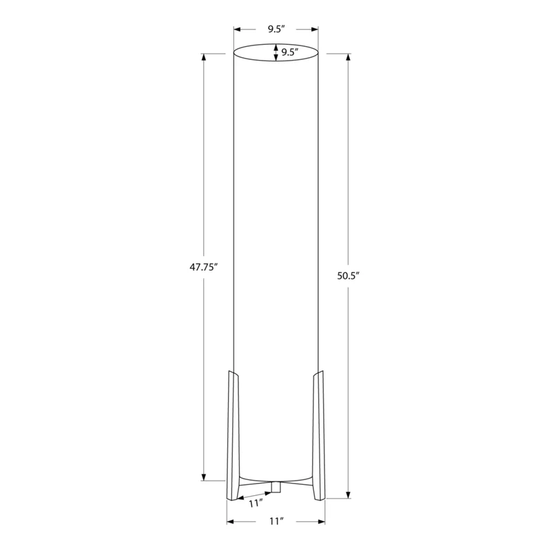 Monarch Specialties - Luminaire - 50 po H Lampadaire - 50 po H - Abat-Jour Ivoire / Crème - Contemporain