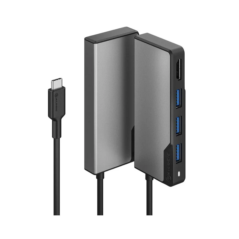 ALOGIC - Hub USB-C 5-en-1 Fusion CORE - Gris sidéral