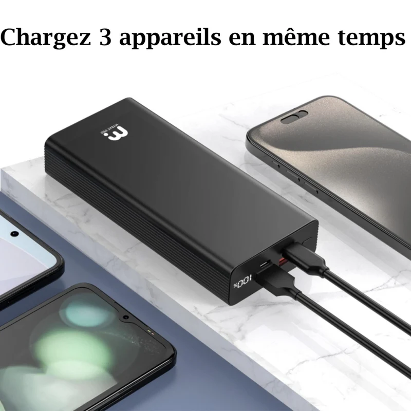 MyBat - Batterie externe Pro 20 000 mAh 20 W - Noir