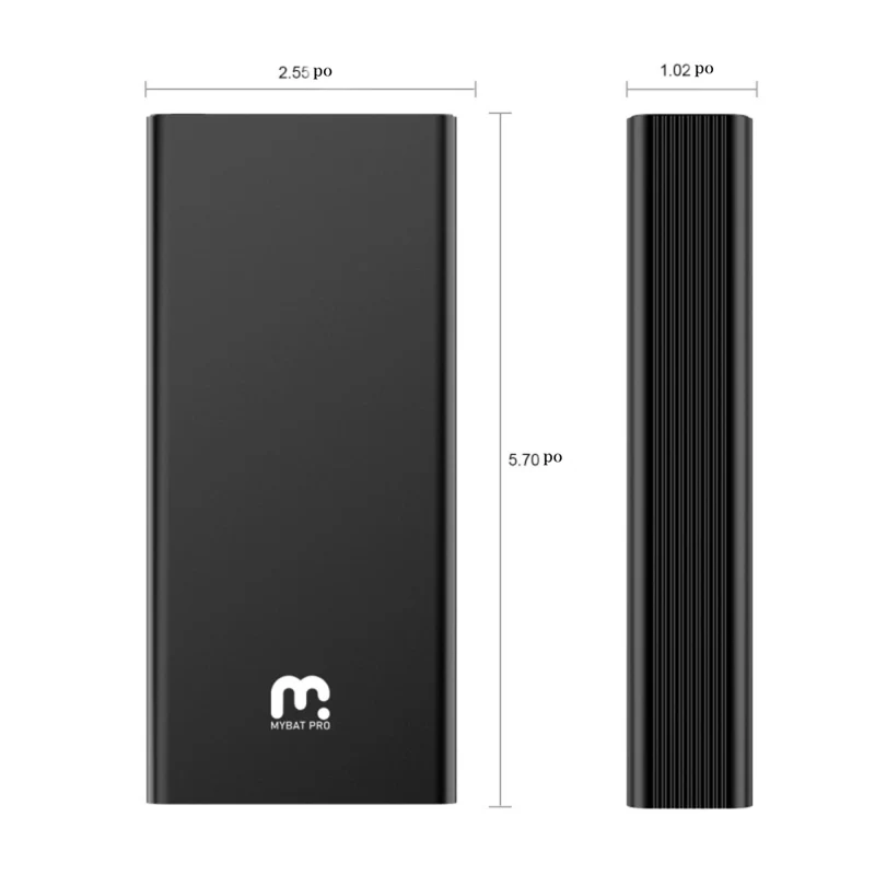 MyBat - Batterie externe Pro 20 000 mAh 20 W - Noir