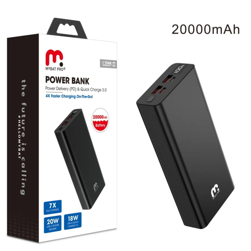 MyBat Pro 20000mAh 20W Power Bank - Black