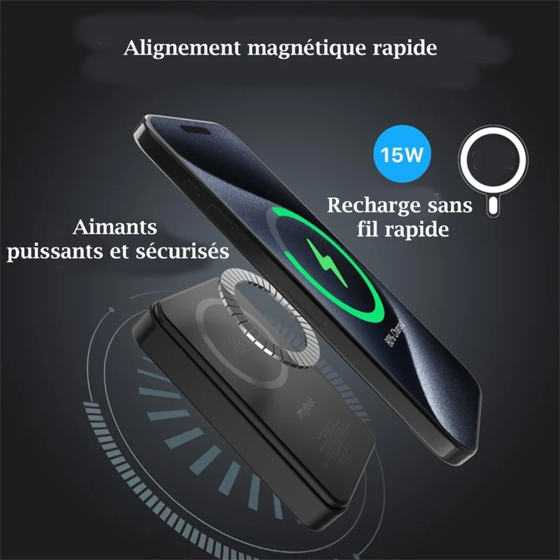 MyBat - Batterie externe Pro 10 000 mAh - Drapeau France