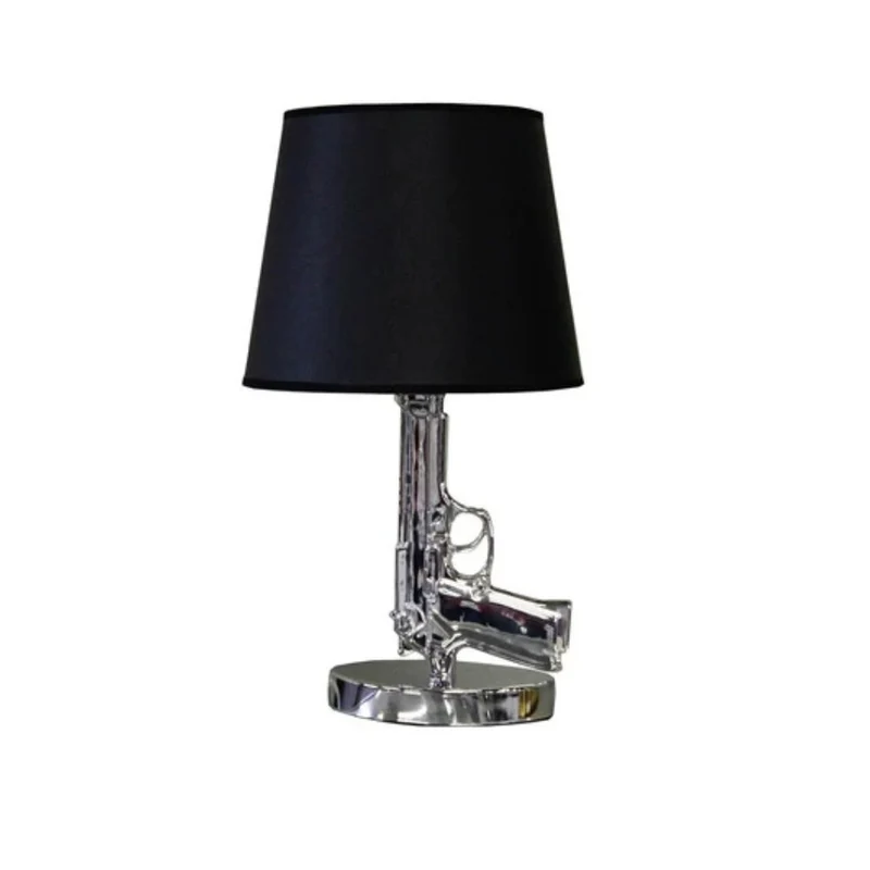 Plata Import Small Gun Lamp - Silver