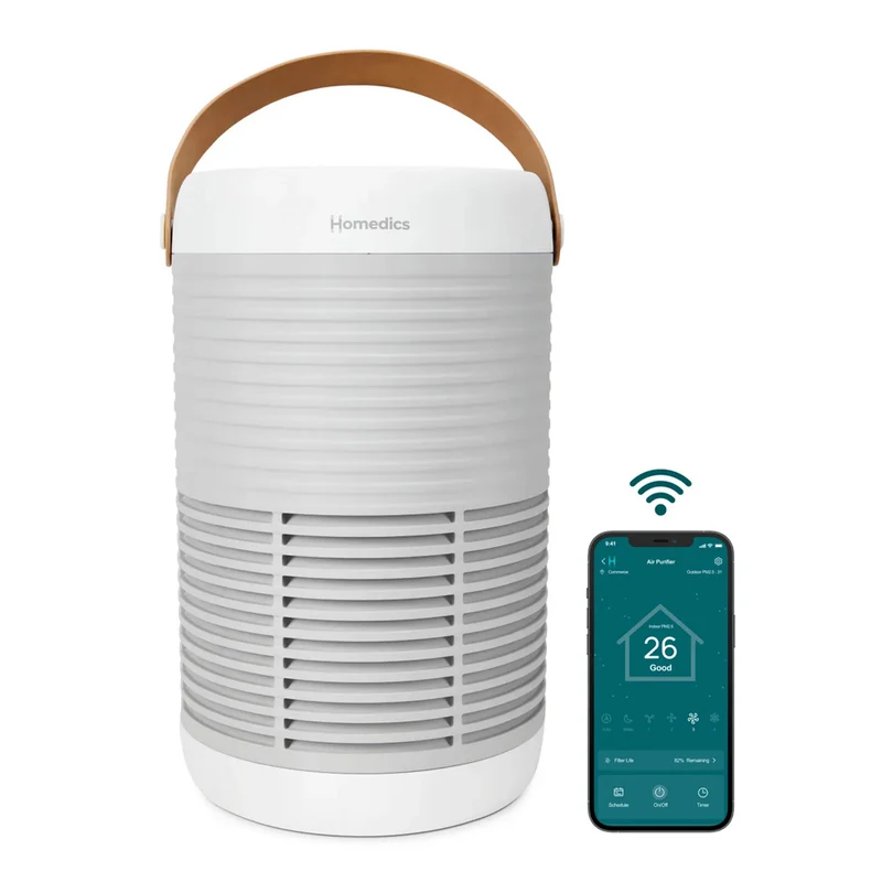 HoMedics - Purificateur d'air intelligent 3 en 1 TotalClean T100 avec filtre HEPA