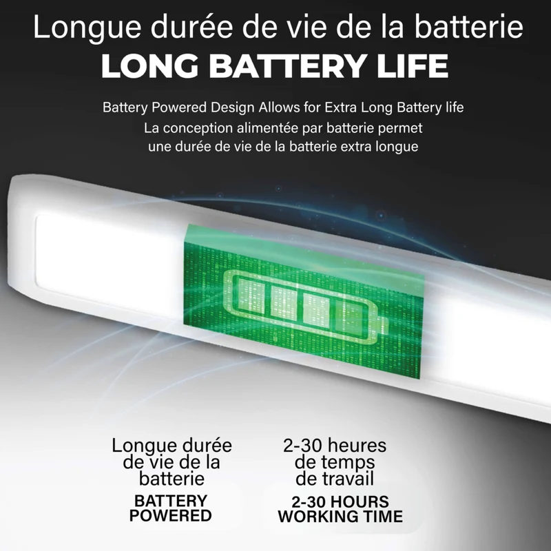 Bell+Howell - Lampes LED rechargeables activées par le mouvement sous les armoires - Paquet de 2