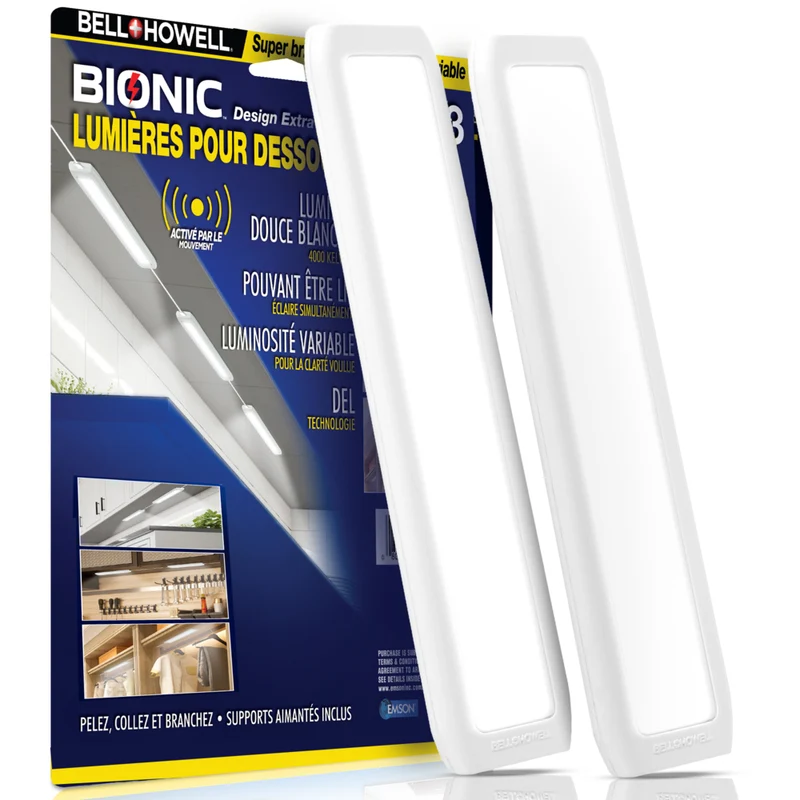 Bell+Howell Rechargeable LED Motion Activated Under Cabinet Lights - 2 Pack