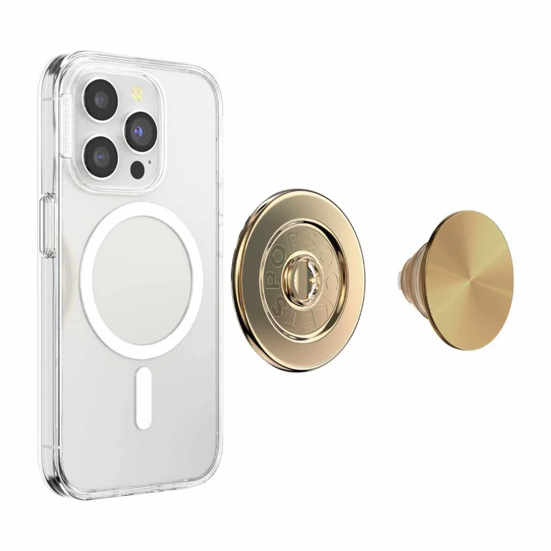 PopSockets - PopGrip pour MagSafe rond avec anneau adaptateur Radial Gold